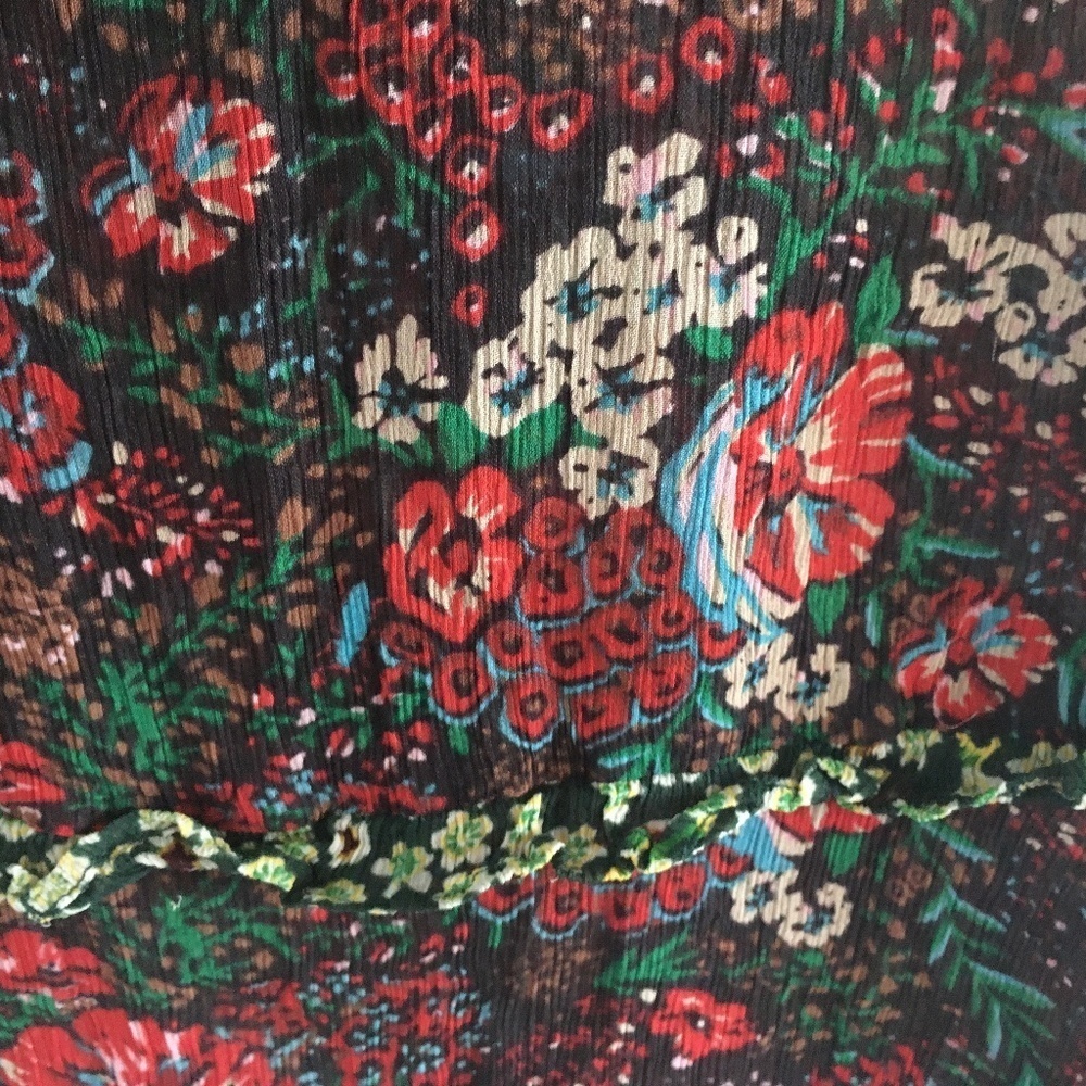 Scotch & Soda Le Jardin d’Apus Sheer Floral Top Bell Sleeve Sz S - Picture 7 of 14